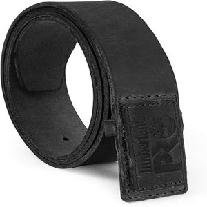 Timberland PRO® Men's No-Scratch No Buckle Mechanic Belt, Heavy-duty & Long-lasting, 100% Leather, Black, 36