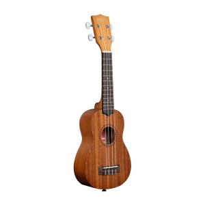 Kala KA-15S Satin Mahogany Soprano 4-String Ukulele, Traditional Design and Deep Tone