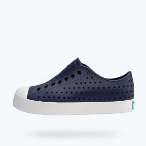 Native Unisex Jefferson Slip-On Sneakers, Rubber Rand and Toe & Odor Resistant EVA Construction, Regatta Blue/Shell White, M10/W12