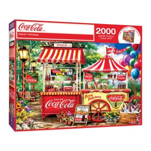 Masterpieces Coca Cola Stand 2000 Piece Jigsaw Puzzle, Family Fun Game, Bonus Poster Included
