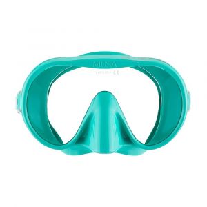 Cressi Adult Musa Frameless Diving Mask, Wide View Mono Lens, Pure Soft Silicone, Aqua Green
