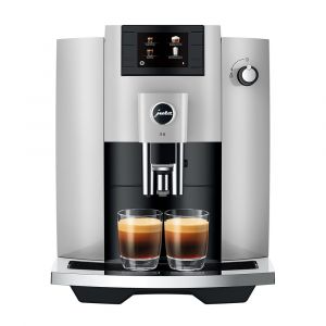 Jura E6 Automatic Espresso & Cappuccino Machine with Professional Aroma Grinder, Platinum