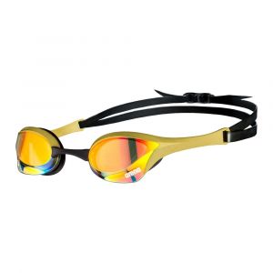 Arena Unisex Cobra Ultra Swipe Racing Swim Goggles, Anti-Fog Technology, Interchangeable Nose Bridge, Yellow Copper/Gold