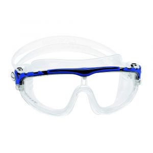 Cressi Adult Skylight Swim Goggles, Scratch-Resistant & Shatterproof Lenses, Clear-Black/Blue