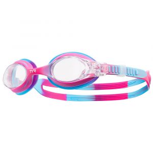 TYR Kids' Swimple Goggles - Tie Dye, Hypoallergenic Silicone Gasket & UVA/UVB Protection, LGSWTD, Pink Blue