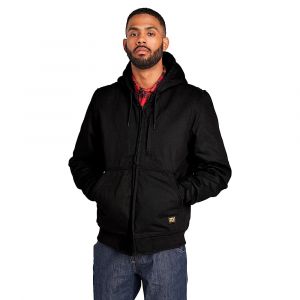 Timberland Pro Men's Gritman Fleece-Lined Hooded Canvas Jacket, Durable Cotton Duck, Jet Black, XXL