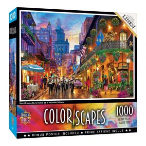 MasterPieces Colorscapes - New Orleans Style 1000-Piece Jigsaw Puzzle, Bonus Poster Included