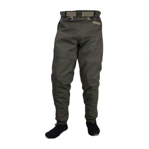 Paramount Outdoors Fast Eddy™ Waist High Wader Pant with Zipper Pockets, 100% Waterproof, 4-Ply Nylon, SM, Elk