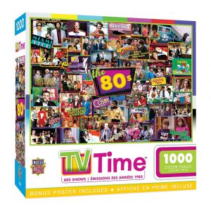 Masterpieces TV Time - 80's Shows 1000 Piece Jigsaw Puzzle, Family Fun Game, Bonus Poster Included