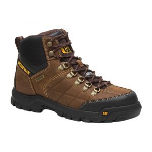 Caterpillar Men's Threshold Waterproof Soft Toe Work Boot, Real Brown, Size W 10