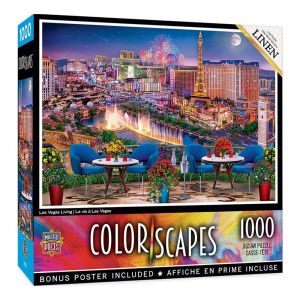 MasterPieces Colorscapes - Las Vegas Living 1000-Piece Jigsaw Puzzle, Bonus Poster Included