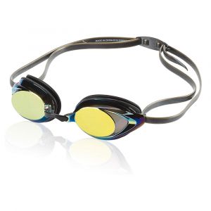 Speedo Adult Vanquisher 2.0 Mirrored Swimming Goggles, Anti Fog and UV protection, Latex Free, Deep Gold