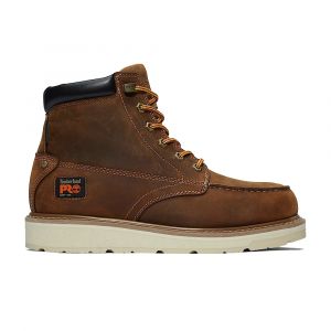 Timberland Men's Gridworks 6-Inch Waterproof Soft Moc-Toe Work Boot, Slip-Resistant, Brown Full-Grain, Medium, 10