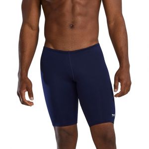 TYR Men's Durafast Elite® Jammer Swimsuit - Solid, Chlorine Proof & UPF 50+, Polyester Blend, SDUR7A, Navy, 34
