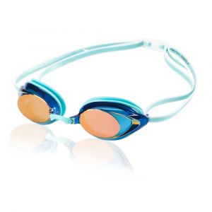 Speedo Women's Vanquisher 2.0 Mirrored Goggles, 4 Nose Piece Options, Anti-Fog & UV Protection, Aqua