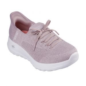 Skechers Women's Slip-ins Go Walk Joy - Abby Sneaker, Mesh Upper with Air-Cooled Memory Foam® Insole, Mauve, Medium