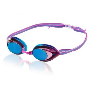 Speedo Women's Vanquisher 2.0 Mirrored Goggles, 4 Nose Piece Options, Anti-Fog & UV Protection, Purple Dream