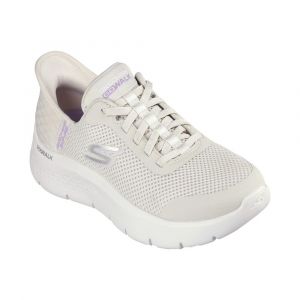 Skechers Women's Slip-ins Go Walk Flex - Grand Entry Sneaker with Air-Cooled Memory Foam® Insole, Off White, 10