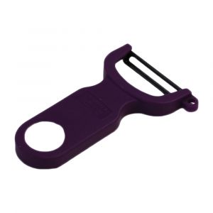 Kuhn Rikon 4-Inch Original Swiss Peeler, Ultra-Sharp Carbon Steel Blade, Purple