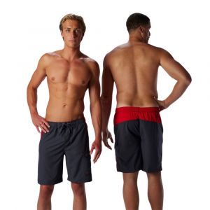 Speedo Men's Marina Sport Volley Swim Trunks, Lightweight, Quick Dry VaporPLUS Fabric, UPF 50+, Granite, XL