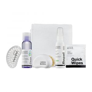 Jason Markk Starter Box, Complete Shoe Cleaning Kit with Solution, Repel Spray, Brushes & Towel