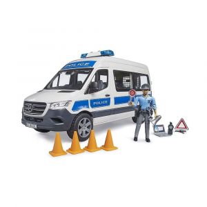 Bruder MB Sprinter Police Emergency Vehicle Toy with Light & Sound Module, Detailed 1:16 Scale Model