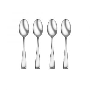 Oneida Moda Fine Flatware Cocktail Spoons, Set Of 4, Stainless Steel, Mirror Finish, Dishwasher Safe