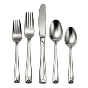 Oneida Lincoln 45-Piece Everyday Flatware Set, Service For 8, Stainless Steel, Mirror Finish