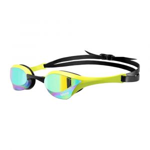 Arena Unisex Cobra Ultra Swipe Racing Swim Goggles, Anti-Fog Technology, Interchangeable Nose Bridge, Emerald/Cyber Lime