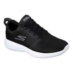 Skechers Men's Go Run 600 Running Shoes, Lightweight, 5GEN® Cushioning Midsole & Goga Run® Insole, Black/White