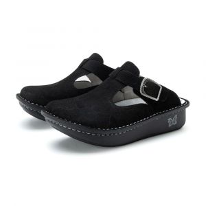 Algeria Women's Classic La Dee Dottie Black Shoe, Hand-Stitched, APMA Accepted, Leather, Medium