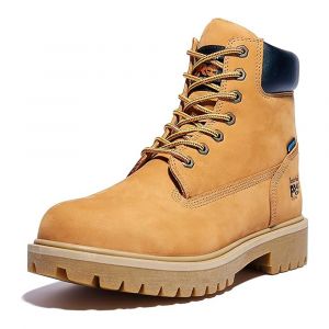 Timberland PRO® Men's Direct Attach 6-Inch Industrial Work Boot, 100% Leather, Steel Safety Toe, Wheat, Medium, 10