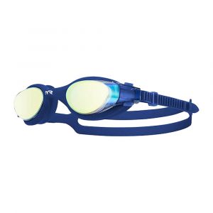 TYR Adults Vesi™ Mirrored Goggles, Polycarbonate Lenses with UVA/UVB Protection, Gold/Navy