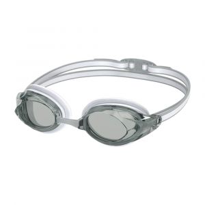 Speedo Women’s Vanquisher 3.0 Swim Goggles, Enhanced Vision, Anti-Fog, UV Protection, White/Steel