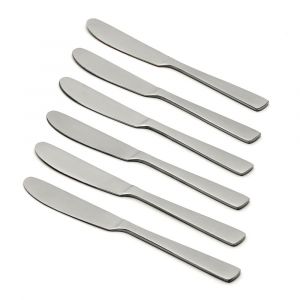 Oneida Nocha Everyday Flatware Cocktail Spreaders, Set Of 6, Stainless Steel, Dishwasher Safe