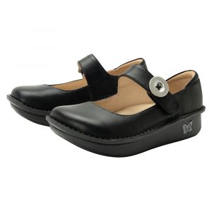 Alegria Women's Paloma Mary Jane Nurse Shoe, Black Leather