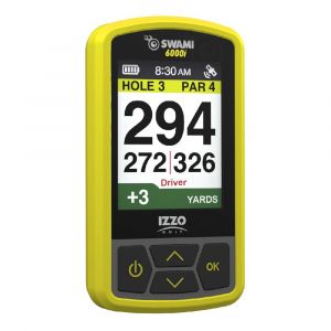 Izzo Golf Swami 6000i Golf GPS, Handheld Device with 2 Inch Screen Size & Waterproof, Yellow