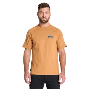 Timberland Men's PRO® Core Reflective Logo T-Shirt, Moisture-Wicking, Odor Control, High-Visibility, Wheat Boot, Small