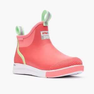 Xtratuf Women's 6-inch Ankle Deck Boot Sport, Waterproof, Slip-Resistant Outsole, Size 5, Coral