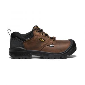 Keen Men's Independence Oxford Waterproof Shoe, Carbon Toe, American Built, EH-Rated, & Oil Resisant, Earth/Black, Regular, 10