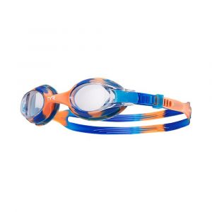 TYR Kids' Swimple Goggles - Tie Dye, Hypoallergenic Silicone Gasket & UVA/UVB Protection, LGSWTD, Clear/Blue/Orange