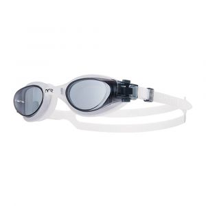 TYR Adult Vesi™ Goggles, Polycarbonate Lenses with UVA/UVB Protection, Smoke/White