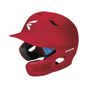 Easton Z5 2.0 Matte Solid Helmets with Universal Jaw Guard for Baseball, ABS Thermoplastic Shell, Red