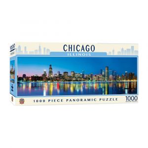 Masterpieces 39x13-Inches Chicago, Illinois 1000 Piece Panoramic Jigsaw Puzzle, Blend of Complexity & Accessibility