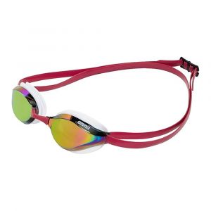 Arena Unisex Python Mirror Goggles for Swimming, Anti Glare, Wide Vision, UV Rays Protection, Copper/White/Red Wine