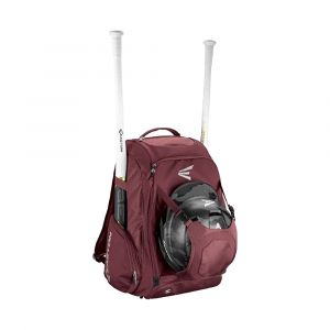 Easton Walk-Off IV Bat & Equipment Backpack with External Helmet Holder, Dual Zipper Design, Maroon
