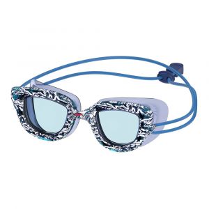 Speedo Kids Sunny G Pop Seasiders Print Goggles, Anti-Fog & UV Protection, Ideal for Kids Aged 6-12, Blue