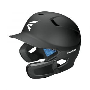 Easton Z5 2.0 Matte Solid Helmets with Universal Jaw Guard for Baseball, ABS Thermoplastic Shell, Black