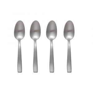 Oneida Everdine Everyday Teaspoons, Set Of 4, Stainless Steel, Mirror Finish, Dishwasher Safe