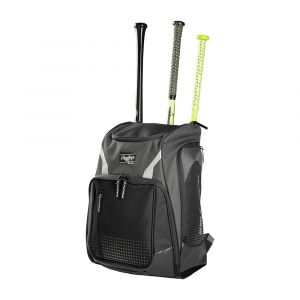 Rawlings Legion Backpack for Baseball Players, 45 Ltr, Large Main Compartment & Holds 3 Bats, Grey